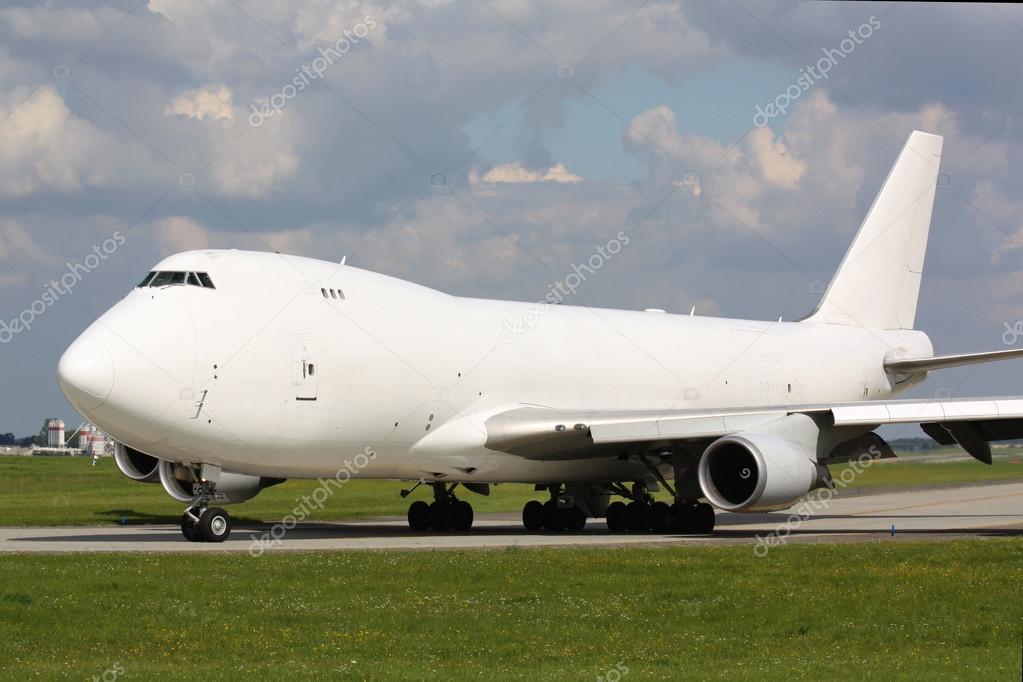 White cargo plane