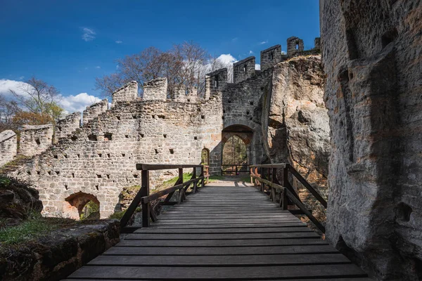 Руины Средневекового Замка Гельбурк Центральной Чехии — стоковое фото