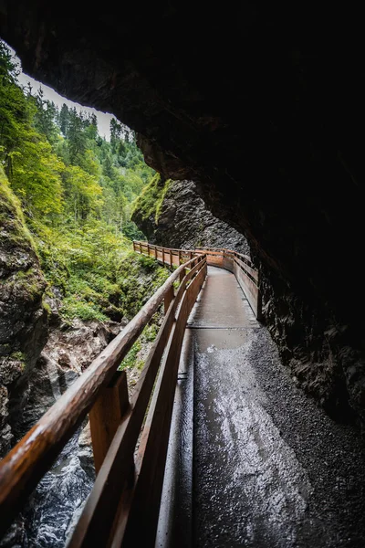 Liechtenstein Gorge Särskilt Smal Ravin Med Väggar Upp Till 300M — Stockfoto