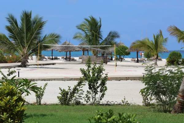 Vista lateral de la playa de Zanzíbar — Foto de Stock