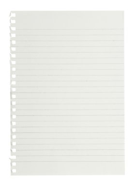 Kağıt sayfası defter.