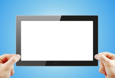 siyah genel tablet pc, 3d render.