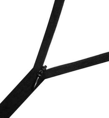 fermuar beyaz üzerine izole