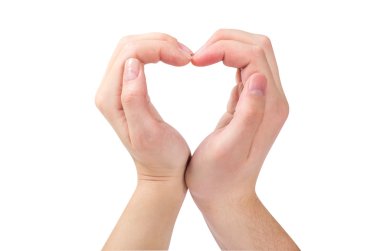 iki el bir kalp şeklindebir