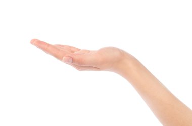 güzel kadın eli, palm kadar yakın çekim.