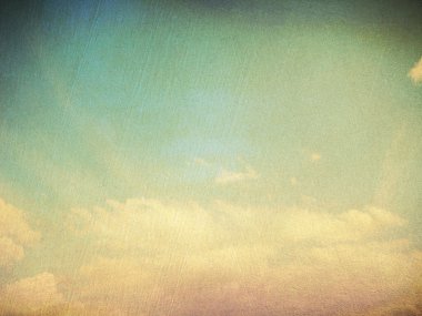 Bulutlu gökyüzünün retro resmi