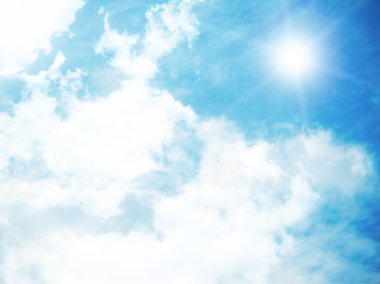 Bulutlara yakın mavi gökyüzü