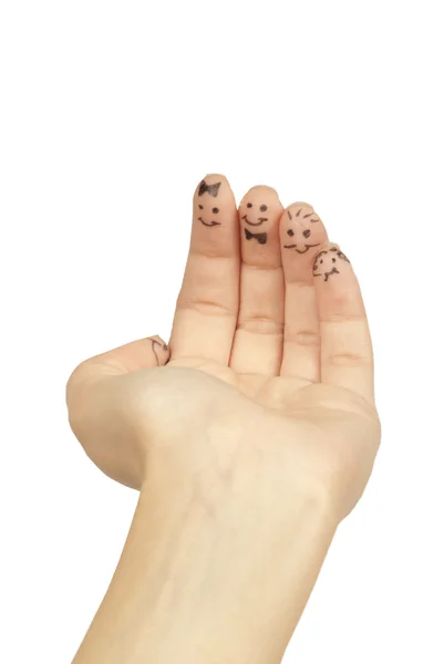 Fingers Family with a space for your text — Stock Photo, Image