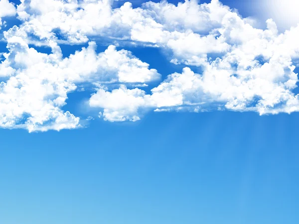 Blue sky background with tiny clouds — Stock Photo, Image