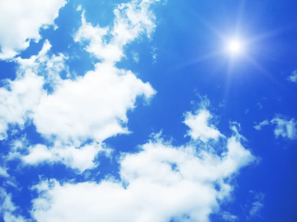 Blue sky with cloud closeup — Stock Photo, Image