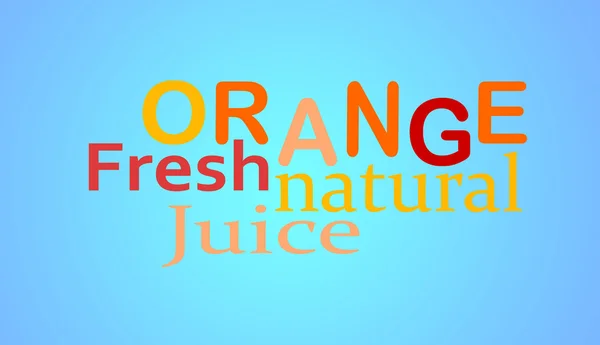 Rótulo ou carimbo de fruta - laranja — Fotografia de Stock