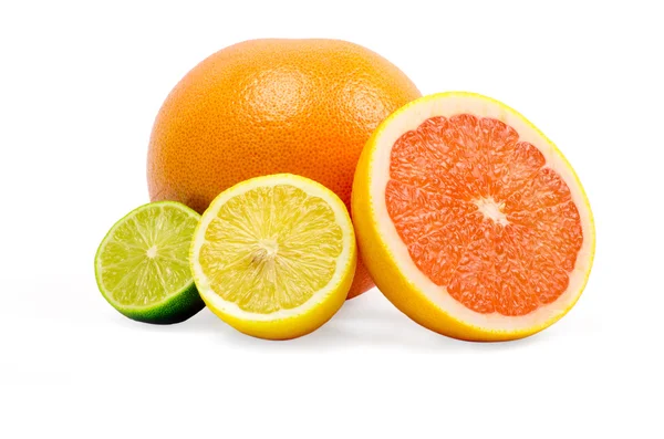 Bild einer frischen Limette, Zitrone und Orange — Stockfoto