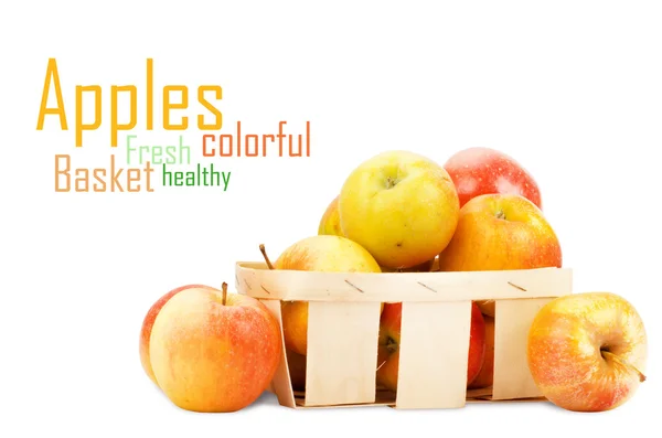 Čerstvé a barevné jablka — Stock fotografie