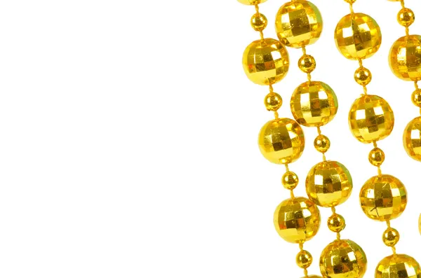 Background made of a brilliant celebratory beads of golden color — Stock Photo, Image