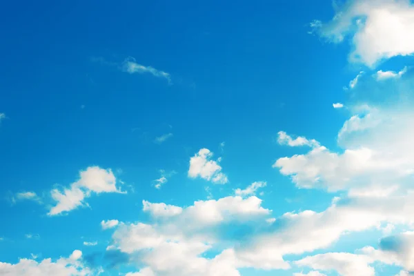 Blue sky with clouds closeup — Stock Photo, Image