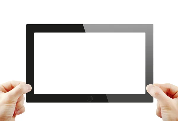 Negro tableta genérica pc, 3d render . —  Fotos de Stock