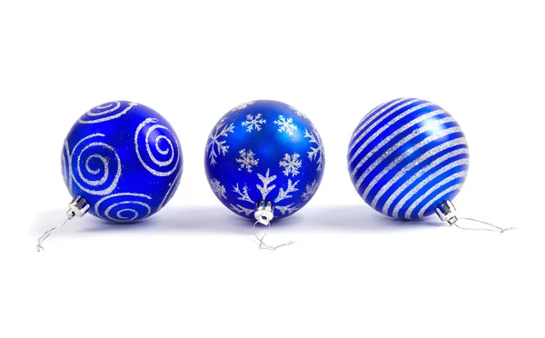 Blauwe kerstballen — Stockfoto