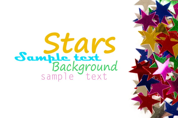 Decoración de Navidad de estrellas de confeti de colores —  Fotos de Stock