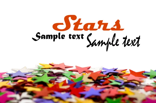 Färgade stjärnor i bakgrunden för din text på foto, och andra. — Stockfoto
