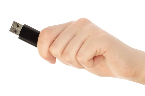 Hand mit einem USB-Flash — Stockfoto