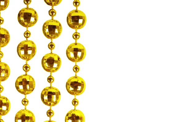 Background made of a brilliant celebratory beads of golden color — Stock Photo, Image