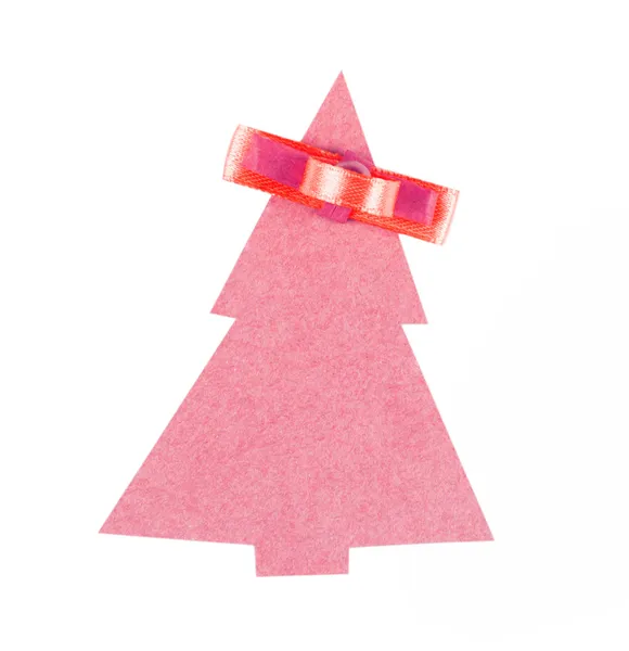 Arbre de Noël en vieux papier avec un petit noeud — Photo