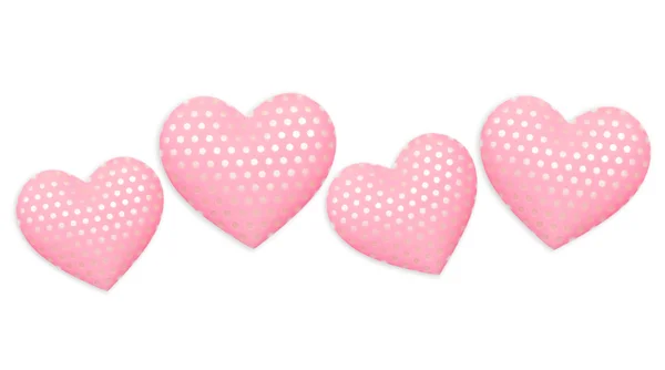 Decorative hearts on white background — Stock Photo, Image