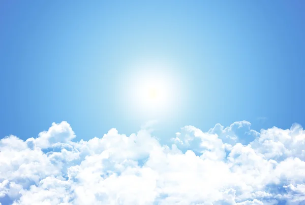 White clouds in blue sky — Stock Photo, Image