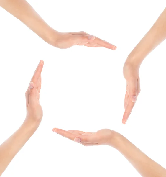 Close-up of beautiful woman's hand, palm up. — Stock Photo, Image