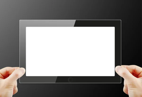 Black generic tablet pc, 3d render. — Stock Photo, Image