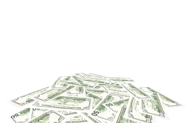 Fifty dollar bills background — Stock Photo, Image