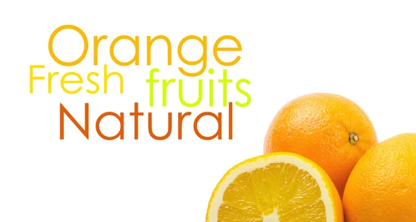 Two and half oranges — Stock Photo, Image