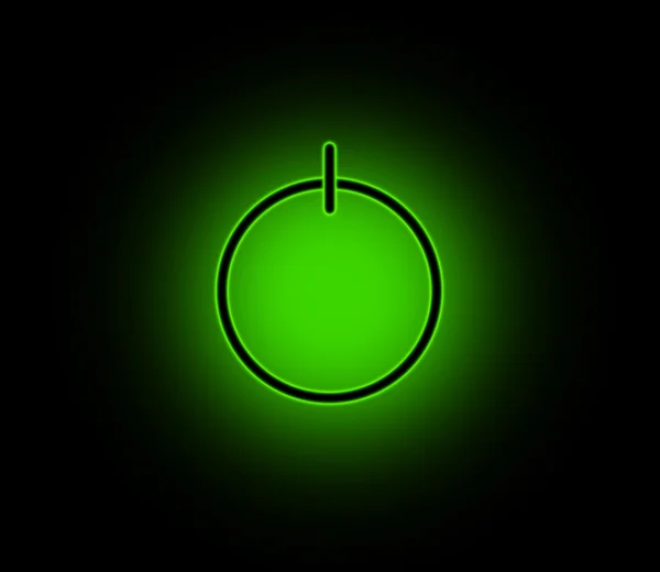 Green power button — Stock Photo, Image