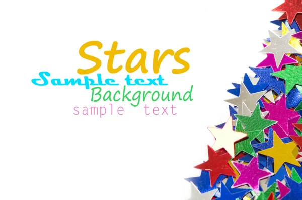 Färgade stjärnor i bakgrunden för din text på foto, och andra. — Stockfoto