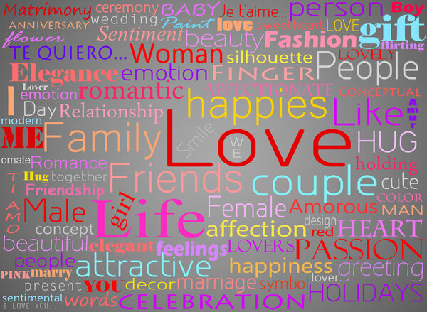Seamless pattern with word love