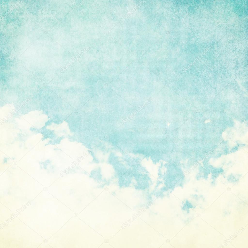 Water color like cloud on old paper texture background