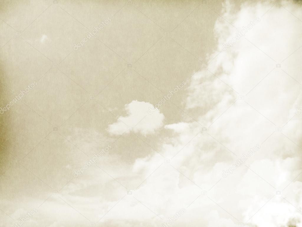 Fog and clouds on a vintage, textured paper