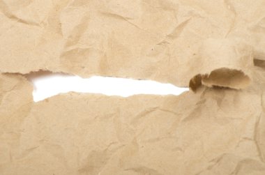 mesaj alanı olan eski yırtık kağıt