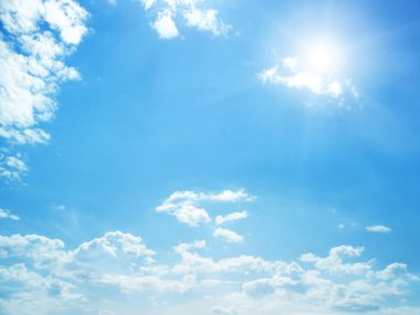 blue sky background with tiny clouds clipart