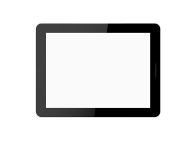 Tablet bilgisayarda beyaz arka plan (tablet pc).