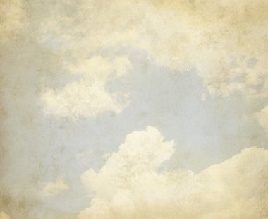 Gökyüzü, sis ve bulutlar üzerinde dokulu, vintage