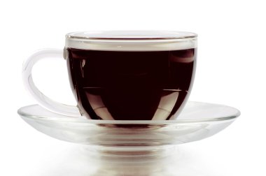 Espresso beyaz zemin üzerine