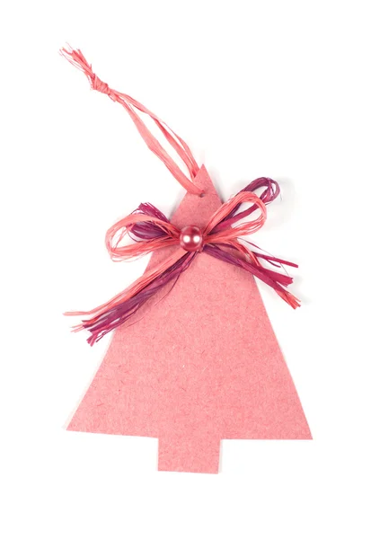 圣诞树老用纸做的小蝴蝶结 — 图库照片