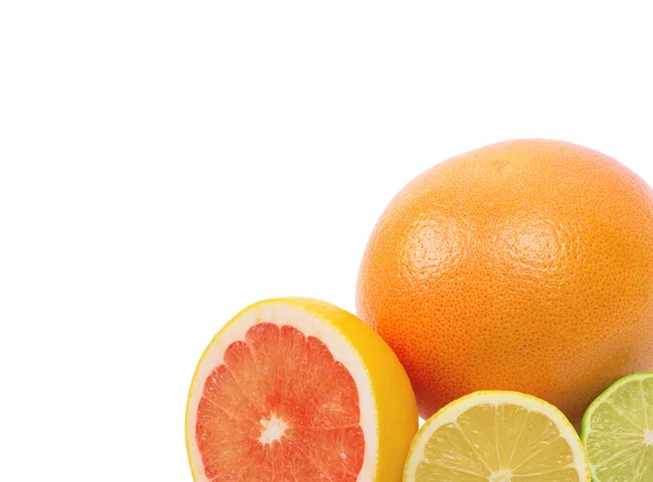 Image d'un citron vert, orange et citron frais — Photo