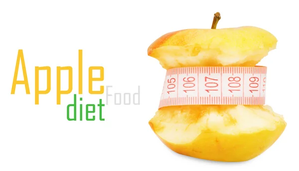 Apple with measurement — Stock Photo, Image