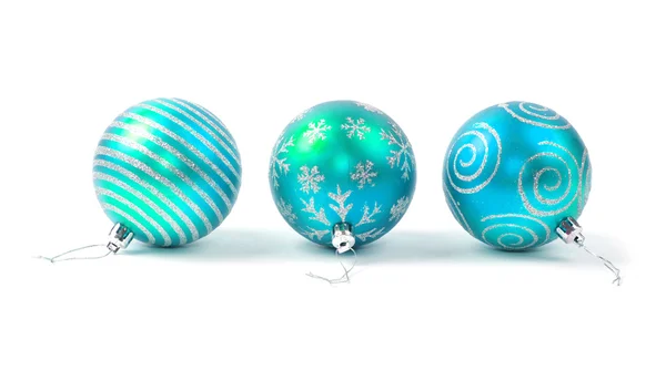 Blue christmas balls — Stock Photo, Image