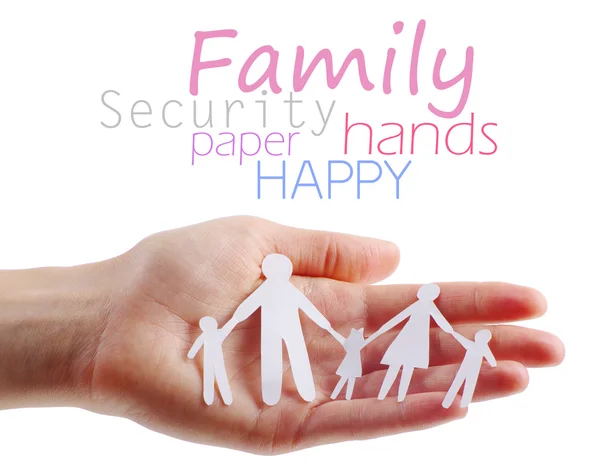 Famille du papier entre les mains — Photo