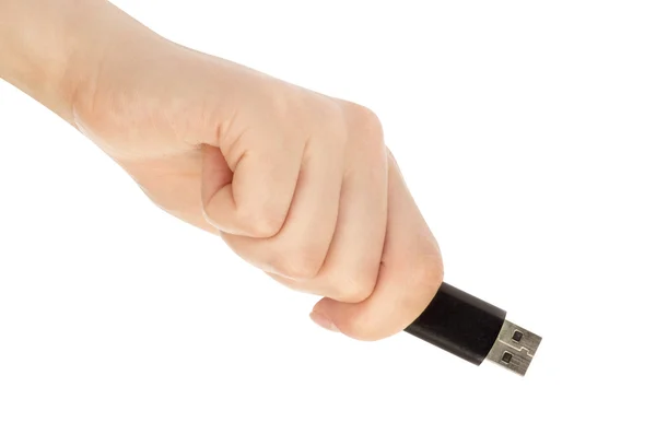 Hand med en USB-flash — Stockfoto