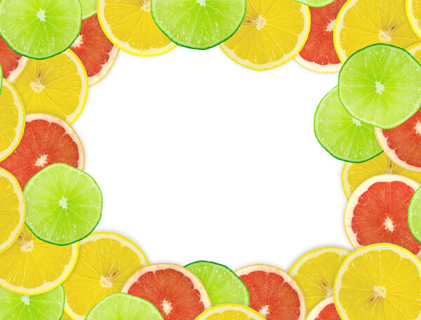 Abstract background of citrus slices