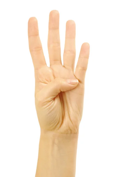 Mão, quatro — Fotografia de Stock